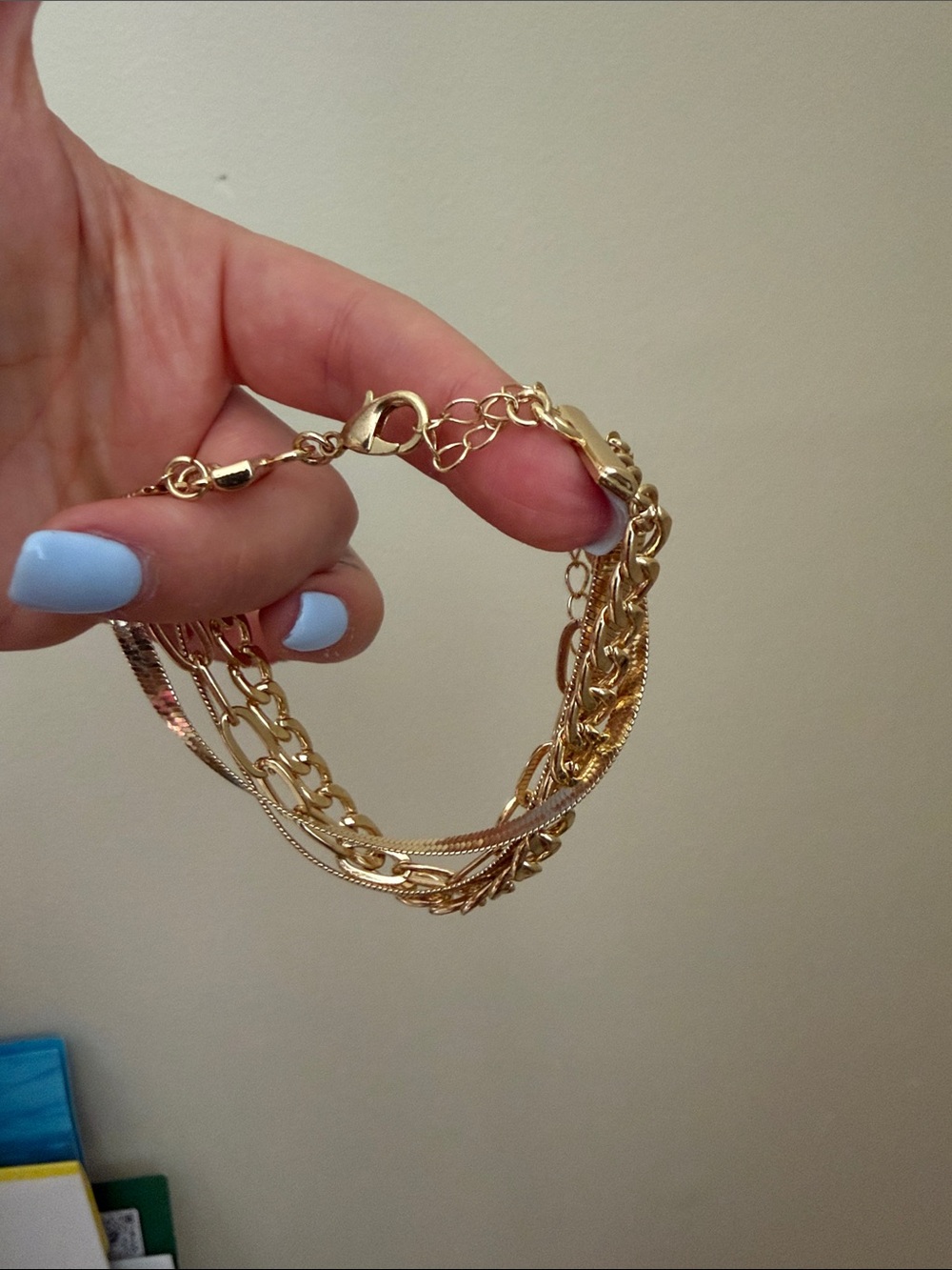 Gold Multi-Chain Bracelet - Elegant Layered Women's Jewelry